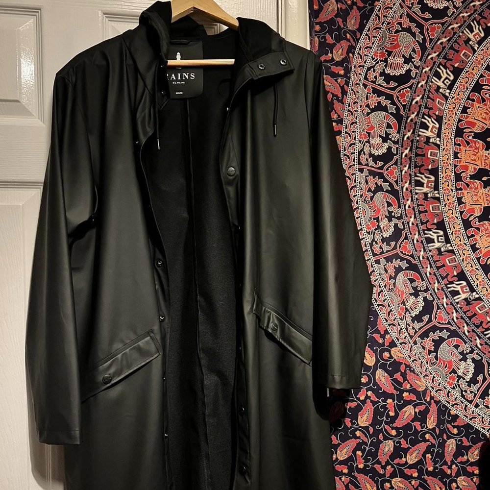Rains Womens Black Coat